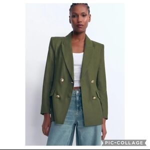 Zara double breasted coat NWT
